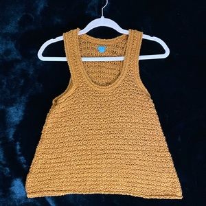 Rust Orange Aerie Crochet Racerback Tank Top
